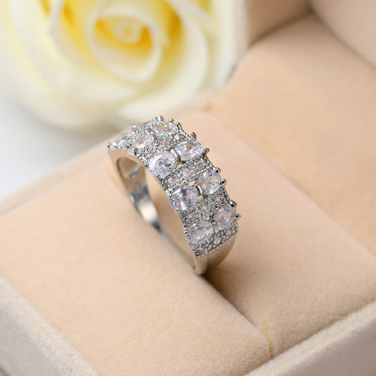 Anillo Plata Zirconia Cubica Blanca