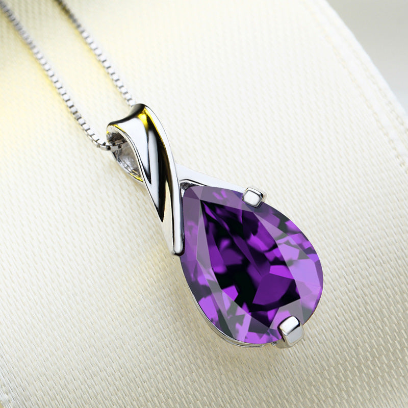 Colgante Plata Amatista Purpura