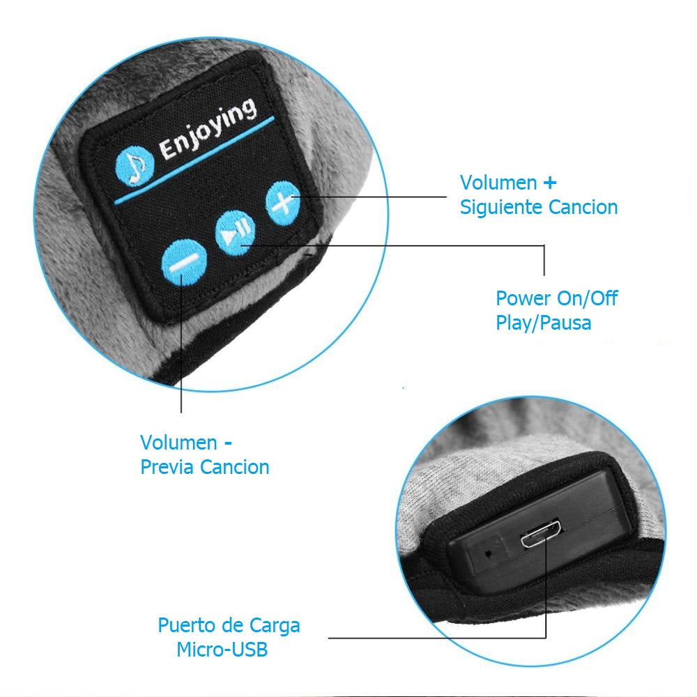 Antifaz Bluetooth con Audifinos