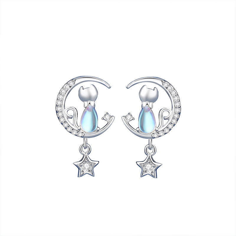 Pendientes Plata Kitty Moon