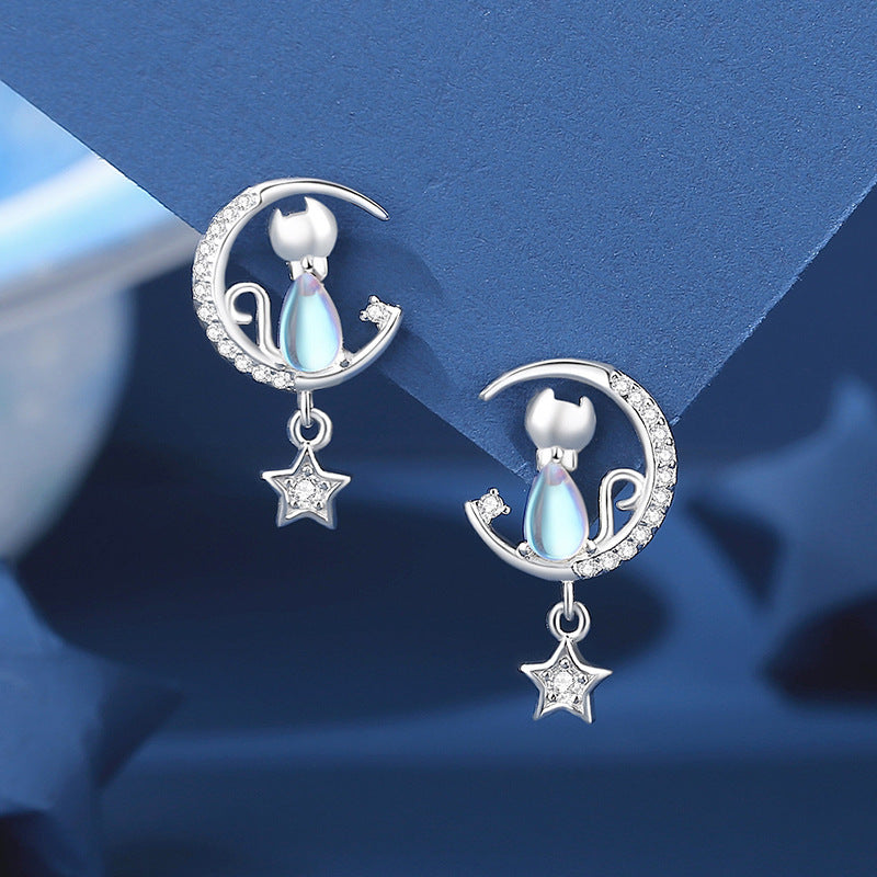 Pendientes Plata Kitty Moon