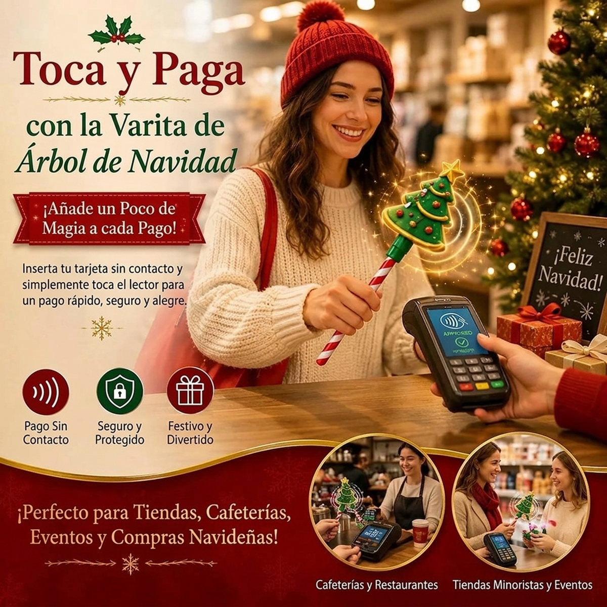 Varita de Pago Sin Contacto Para Tarjeta de Crédito o Debito